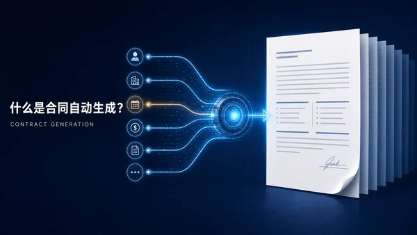什么是合同自动生成？结构化数据如何生成可审查的合同文本？