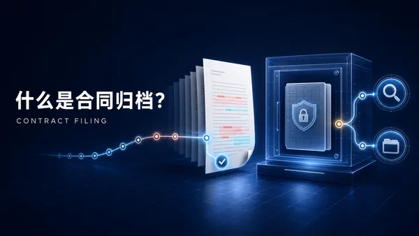 什么是合同归档？合同签完以后还要做什么？